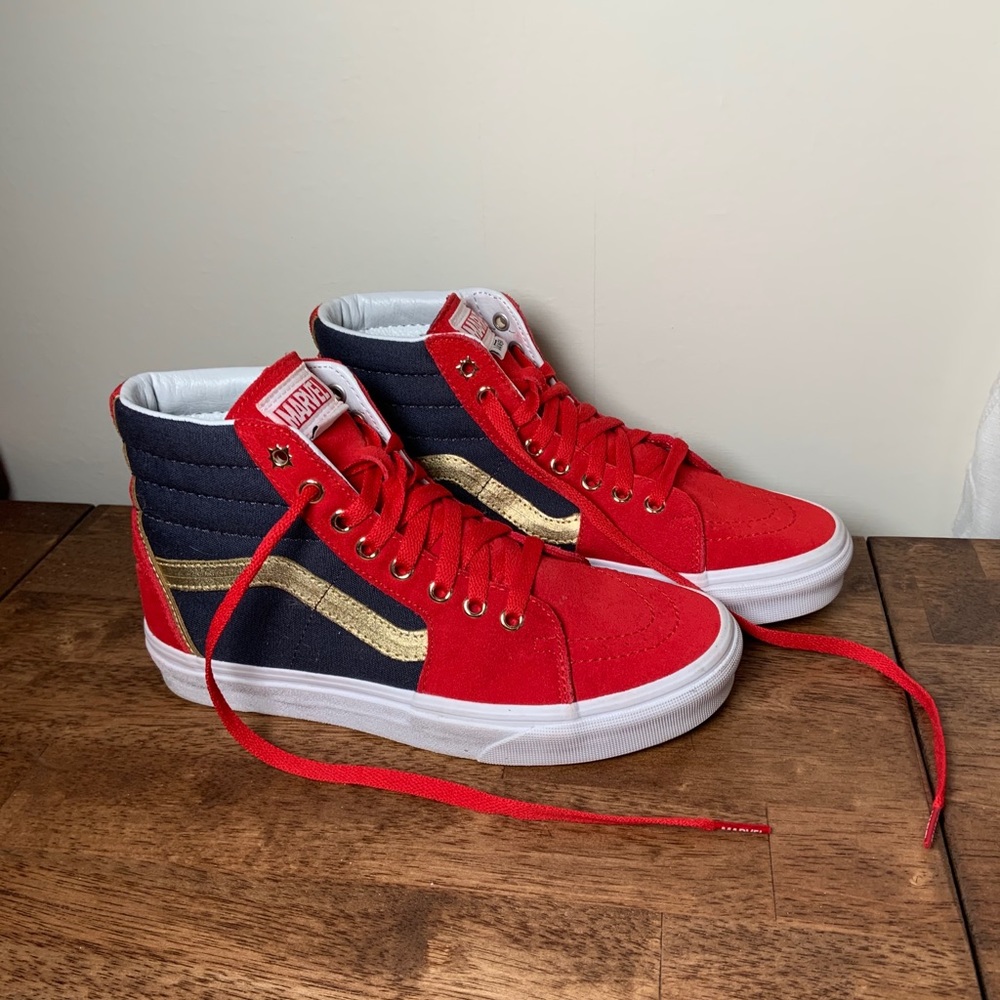 SALE - Captain Marvel S8-Hi Vans Shoes